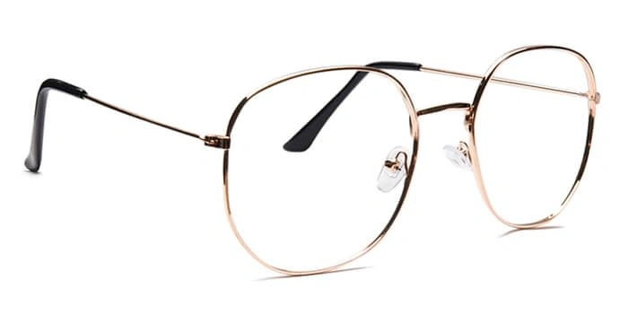 GRAVIATE by Coolwinks E25C6560 Glossy Gold Full Frame Round Eyeglasses for Men and Women-GOLD-2