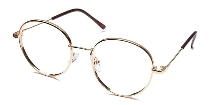 GRAVIATE by Coolwinks E25C6573 Glossy Gold Full Frame Round Eyeglasses for Men and Women-GOLD-1