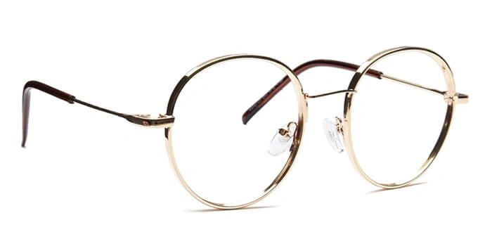 GRAVIATE by Coolwinks E25C6573 Glossy Gold Full Frame Round Eyeglasses for Men and Women-GOLD-2