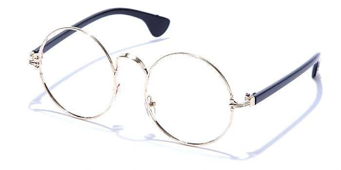 GRAVIATE by Coolwinks E25C6614 Glossy Gold Full Frame Round Eyeglasses for Men and Women-GOLD-1