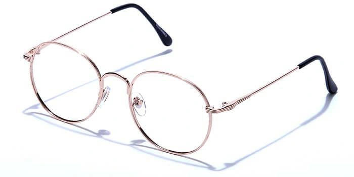 GRAVIATE by Coolwinks E25C6628 Glossy Gold Full Frame Round Eyeglasses for Men and Women-GOLD-1