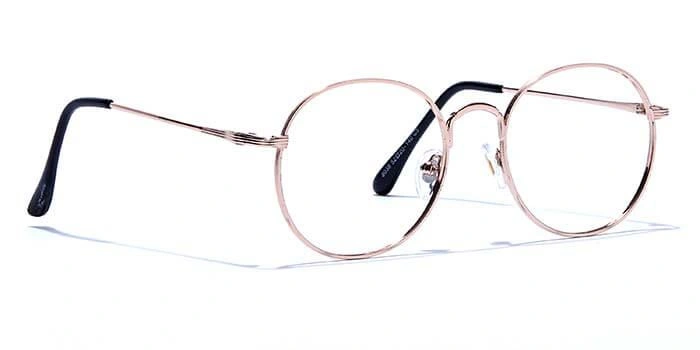 GRAVIATE by Coolwinks E25C6628 Glossy Gold Full Frame Round Eyeglasses for Men and Women-GOLD-2