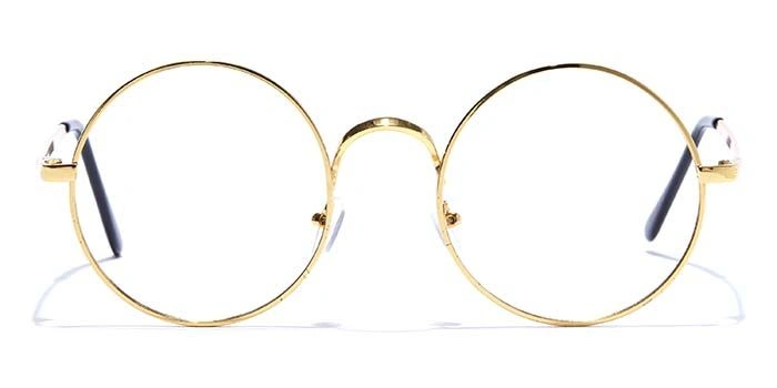 GRAVIATE by Coolwinks E25C7513 Glossy Gold Full Frame Round Eyeglasses for Men and Women-