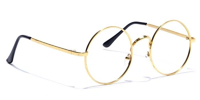 GRAVIATE by Coolwinks E25C7513 Glossy Gold Full Frame Round Eyeglasses for Men and Women-GOLD-2