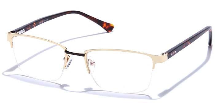 GRAVIATE by Coolwinks E25A6825 Glossy Half Frame Rectangle Eyeglasses for Men and Women-HALF-1