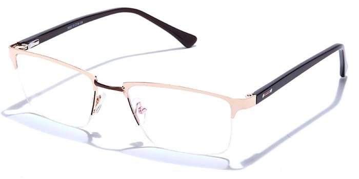 GRAVIATE by Coolwinks E25A6826 Glossy Half Frame Rectangle Eyeglasses for Men and Women-HALF-1