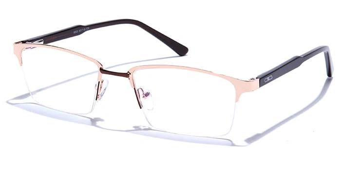 GRAVIATE by Coolwinks E25A6838 Glossy Half Frame Rectangle Eyeglasses for Men and Women-HALF-1