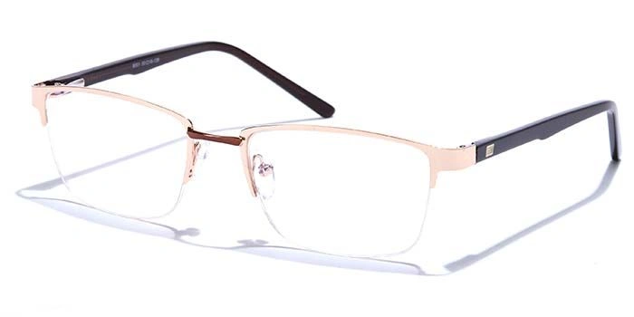 GRAVIATE by Coolwinks E25A6844 Glossy Half Frame Rectangle Eyeglasses for Men and Women-HALF-1