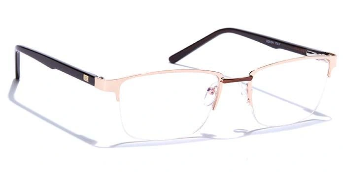 GRAVIATE by Coolwinks E25A6844 Glossy Half Frame Rectangle Eyeglasses for Men and Women-HALF-2