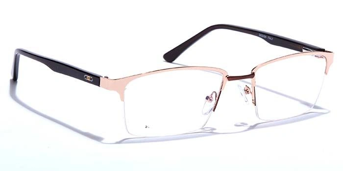 GRAVIATE by Coolwinks E25A6878 Glossy Half Frame Rectangle Eyeglasses for Men and Women-HALF-2