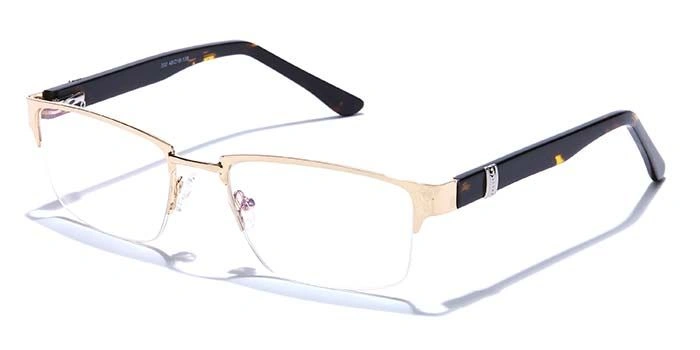 GRAVIATE by Coolwinks E25B6786 Glossy Gold Half Frame Rectangle Eyeglasses for Men and Women-GOLD-1