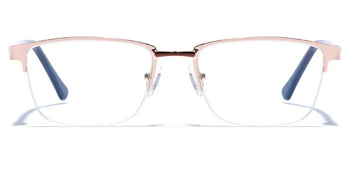 GRAVIATE by Coolwinks E25B6824 Glossy Half Frame Rectangle Eyeglasses for Men and Women-