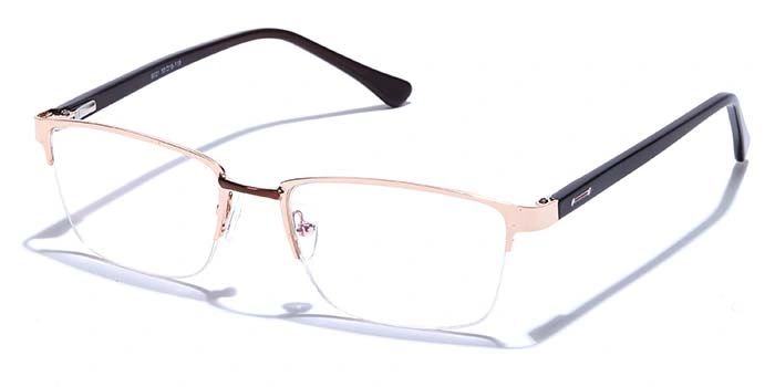 GRAVIATE by Coolwinks E25B6824 Glossy Half Frame Rectangle Eyeglasses for Men and Women-HALF-1