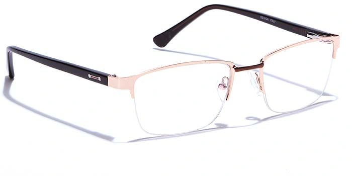 GRAVIATE by Coolwinks E25B6824 Glossy Half Frame Rectangle Eyeglasses for Men and Women-HALF-2