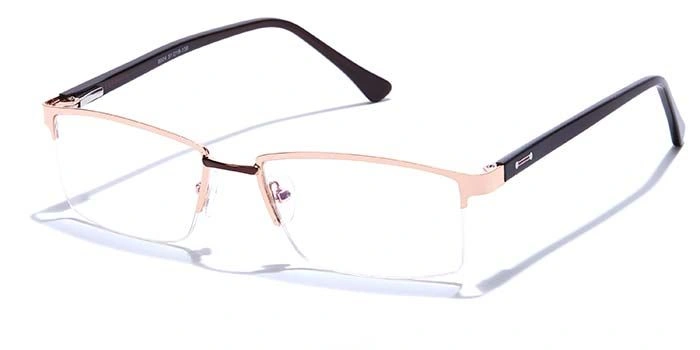 GRAVIATE by Coolwinks E25B6830 Glossy Half Frame Rectangle Eyeglasses for Men and Women-HALF-1