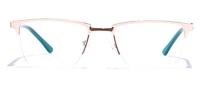 GRAVIATE by Coolwinks E25B6836 Glossy Half Frame Rectangle Eyeglasses for Men and Women-