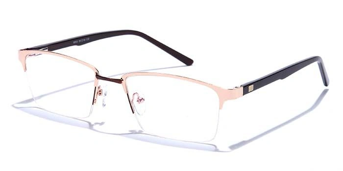 GRAVIATE by Coolwinks E25B6848 Glossy Half Frame Rectangle Eyeglasses for Men and Women-HALF-1