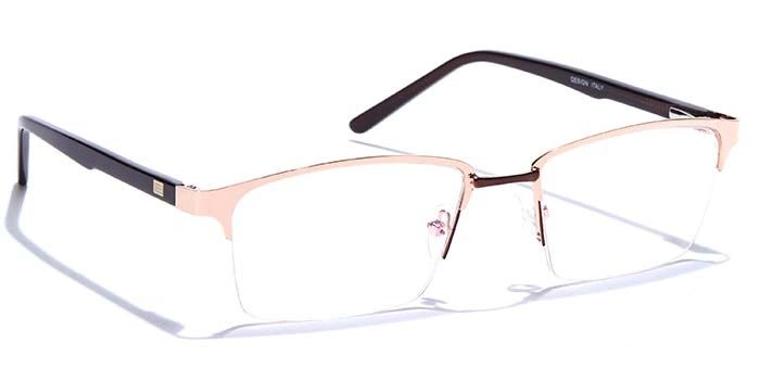 GRAVIATE by Coolwinks E25B6848 Glossy Half Frame Rectangle Eyeglasses for Men and Women-HALF-2