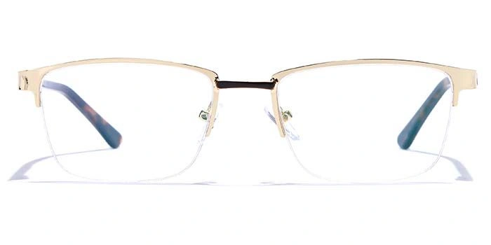 GRAVIATE by Coolwinks E25B6875 Glossy Half Frame Rectangle Eyeglasses for Men and Women-