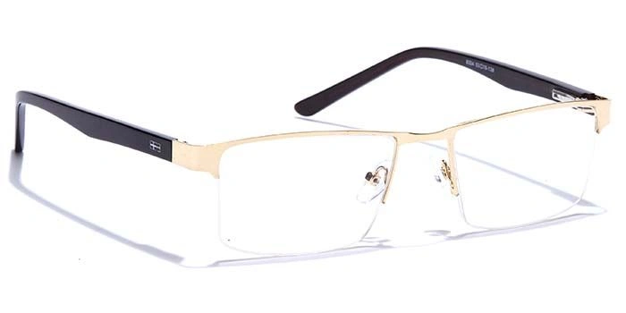 GRAVIATE by Coolwinks E25B6901 Glossy Gold Half Frame Rectangle Eyeglasses for Men and Women-GOLD-2