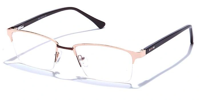 GRAVIATE by Coolwinks E25C6828 Glossy Half Frame Rectangle Eyeglasses for Men and Women-HALF-1