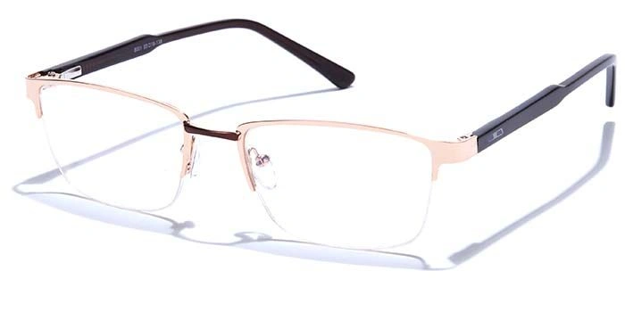 GRAVIATE by Coolwinks E25C6834 Glossy Half Frame Rectangle Eyeglasses for Men and Women-HALF-1