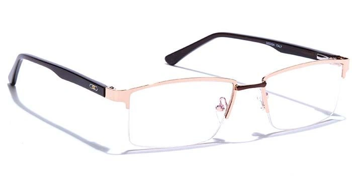 GRAVIATE by Coolwinks E25C6881 Glossy Half Frame Rectangle Eyeglasses for Men and Women-HALF-2