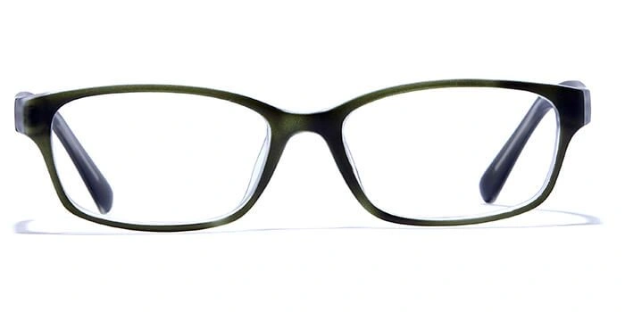 GRAVIATE by Coolwinks E35A6441 Matte Green Full Frame Rectangle Eyeglasses for Kids-