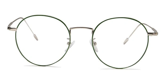 GRAVIATE by Coolwinks E35B6505 Glossy Green Full Frame Round Eyeglasses for Men and Women-