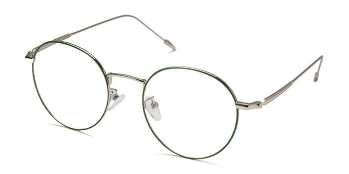 GRAVIATE by Coolwinks E35B6505 Glossy Green Full Frame Round Eyeglasses for Men and Women-GREEN-1