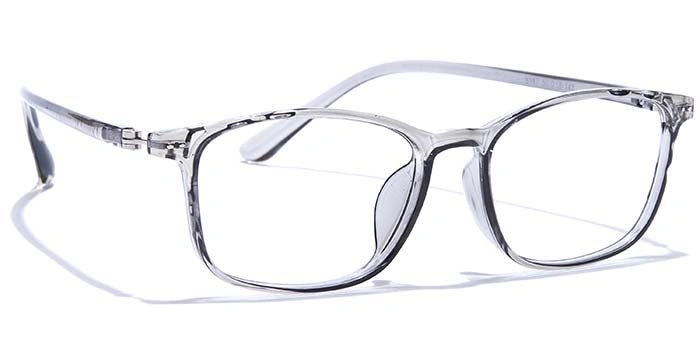 GRAVIATE by Coolwinks E16B7515 Glossy Grey Full Frame Rectangle Eyeglasses for Men and Women-GREY-2