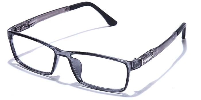 GRAVIATE by Coolwinks E16C7637 Glossy Grey Full Frame Rectangle Eyeglasses for Men and Women-GREY-1