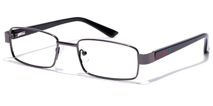 GRAVIATE by Coolwinks E13A7042 Glossy Gunmetal Full Frame Rectangle Eyeglasses for Men and Women-GUNMETAL-1