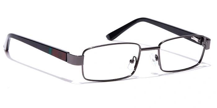 GRAVIATE by Coolwinks E13A7055 Glossy Gunmetal Full Frame Rectangle Eyeglasses for Men and Women-GUNMETAL-2