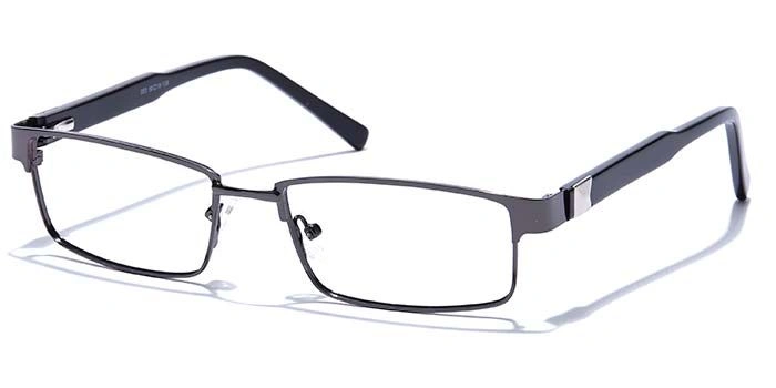 GRAVIATE by Coolwinks E13B6788 Glossy Gunmetal Full Frame Rectangle Eyeglasses for Men and Women-GUNMETAL-1