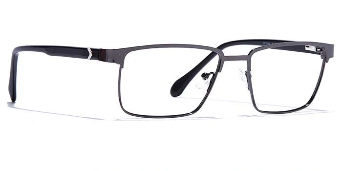 GRAVIATE by Coolwinks E13B6801 Glossy Gunmetal Full Frame Rectangle Eyeglasses for Men and Women-GUNMETAL-2