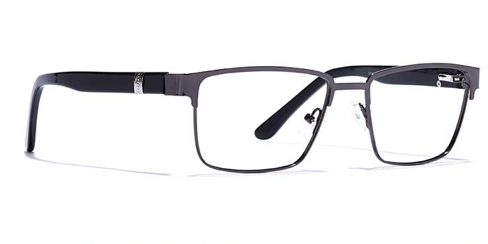 GRAVIATE by Coolwinks E13B6803 Glossy Gunmetal Full Frame Rectangle Eyeglasses for Men and Women-GUNMETAL-2