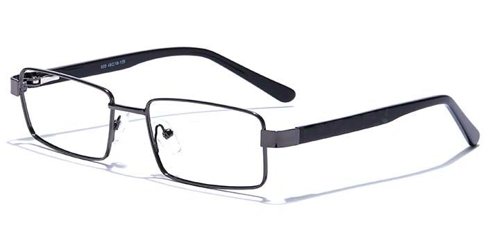 GRAVIATE by Coolwinks E13B6822 Glossy Gunmetal Full Frame Rectangle Eyeglasses for Men and Women-GUNMETAL-1