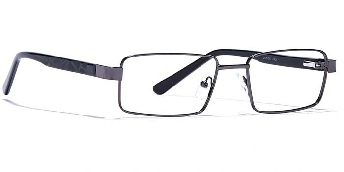 GRAVIATE by Coolwinks E13B6822 Glossy Gunmetal Full Frame Rectangle Eyeglasses for Men and Women-GUNMETAL-2