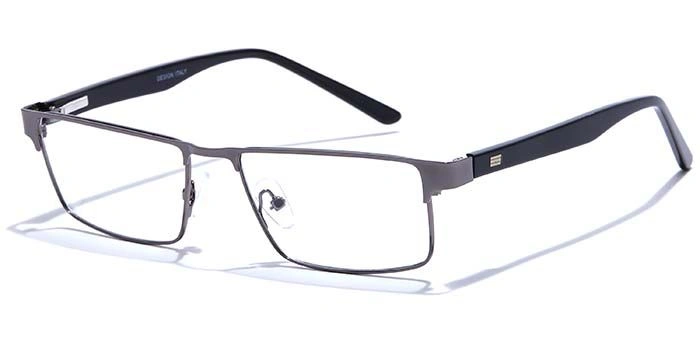 GRAVIATE by Coolwinks E13B6872 Glossy Gunmetal Full Frame Rectangle Eyeglasses for Men and Women-GUNMETAL-1