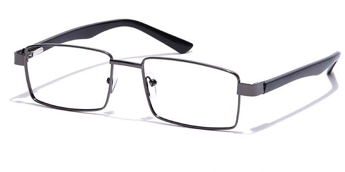 GRAVIATE by Coolwinks E13B7217 Glossy Gunmetal Full Frame Rectangle Eyeglasses for Men and Women-GUNMETAL-1