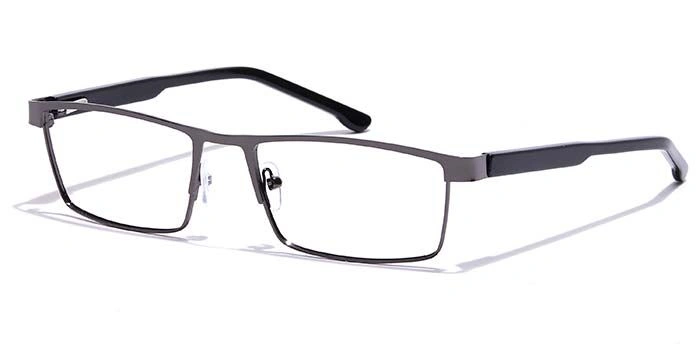 GRAVIATE by Coolwinks E13B7225 Glossy Gunmetal Full Frame Rectangle Eyeglasses for Men and Women-GUNMETAL-1