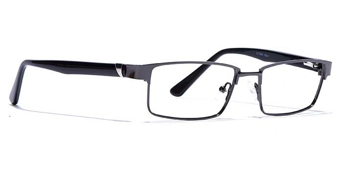 GRAVIATE by Coolwinks E13C6789 Glossy Gunmetal Full Frame Rectangle Eyeglasses for Men and Women-GUNMETAL-2