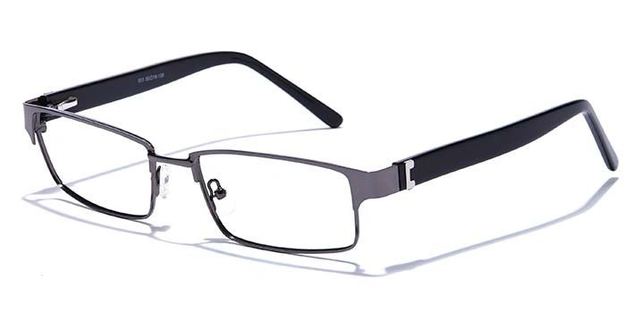 GRAVIATE by Coolwinks E13C6790 Glossy Gunmetal Full Frame Rectangle Eyeglasses for Men and Women-GUNMETAL-1