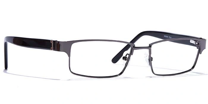 GRAVIATE by Coolwinks E13C6790 Glossy Gunmetal Full Frame Rectangle Eyeglasses for Men and Women-GUNMETAL-2