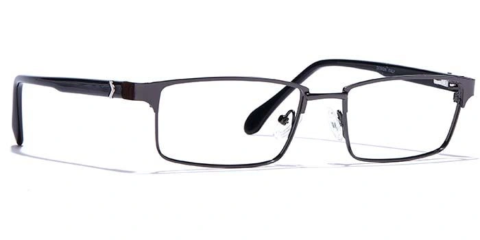 GRAVIATE by Coolwinks E13C6791 Glossy Gunmetal Full Frame Rectangle Eyeglasses for Men and Women-GUNMETAL-2