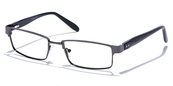 GRAVIATE by Coolwinks E13C6792 Glossy Gunmetal Full Frame Rectangle Eyeglasses for Men and Women-GUNMETAL-1