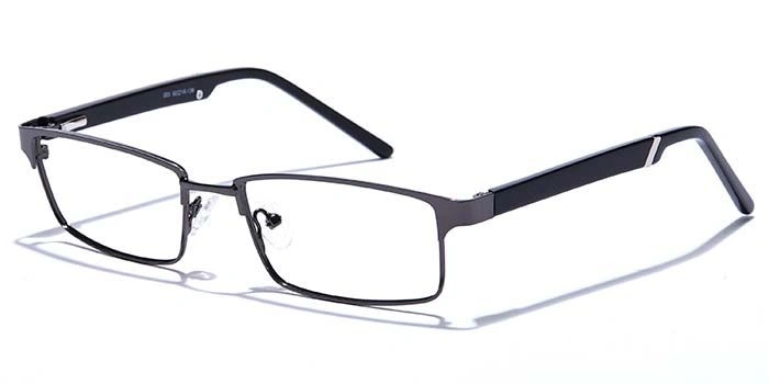 GRAVIATE by Coolwinks E13C6793 Glossy Gunmetal Full Frame Rectangle Eyeglasses for Men and Women-GUNMETAL-1