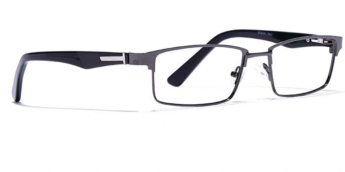 GRAVIATE by Coolwinks E13C6794 Glossy Gunmetal Full Frame Rectangle Eyeglasses for Men and Women-GUNMETAL-2