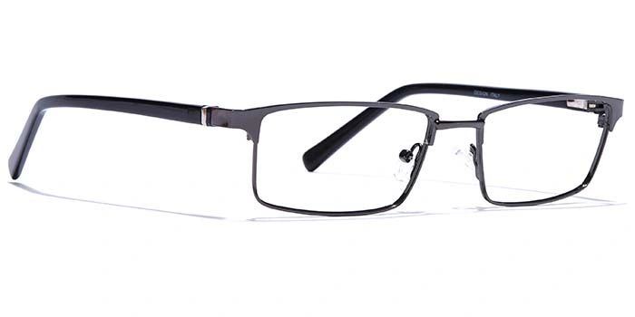 GRAVIATE by Coolwinks E13C6796 Glossy Gunmetal Full Frame Rectangle Eyeglasses for Men and Women-GUNMETAL-2